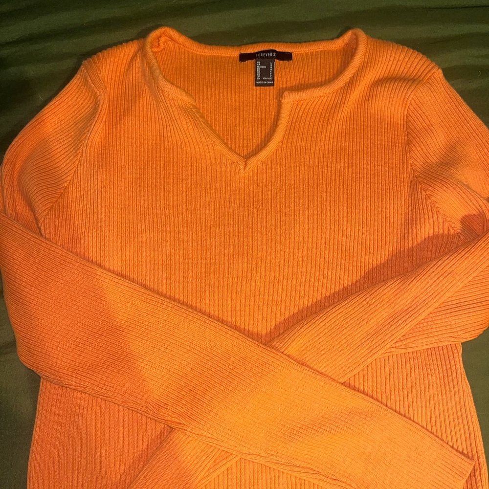 NWOT orange long sleeve